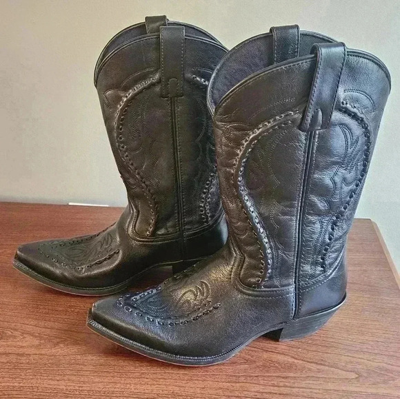 Laredo Dark Leather Western Boots - Picture 6 of 9